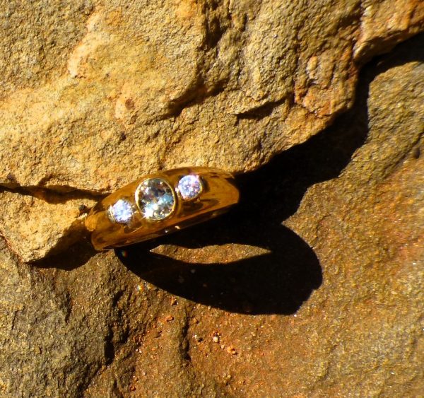 Ring, Yellow Gold Plated Bezel Set 5x4mm Oval Zultanite® - Image 6