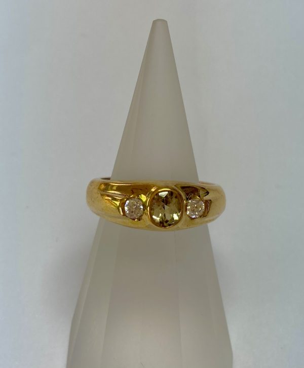 Ring, Yellow Gold Plated Bezel Set 5x4mm Oval Zultanite® - Image 8