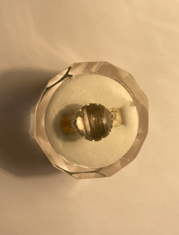 Ring, Silver Colored Brass, 8.17 cts., 12mm Round Cut Zultanite® Cabochon - Image 4