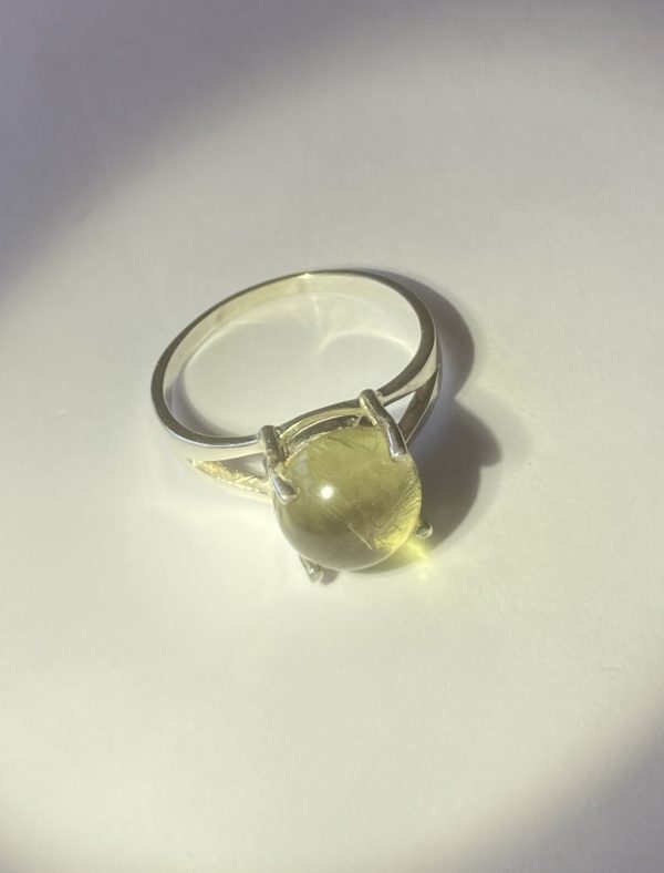 Ring, Silver, 5.57 cts., 10mm Round Cut Zultanite® Cabochon - Image 6